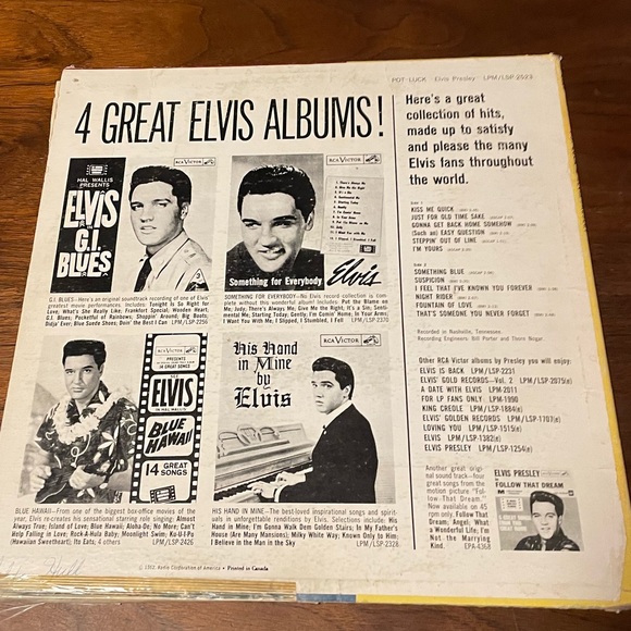 👑 Vintage Elvis Presley Pot Luck 1962 RCA Victor 👑 - Picture 4 of 6